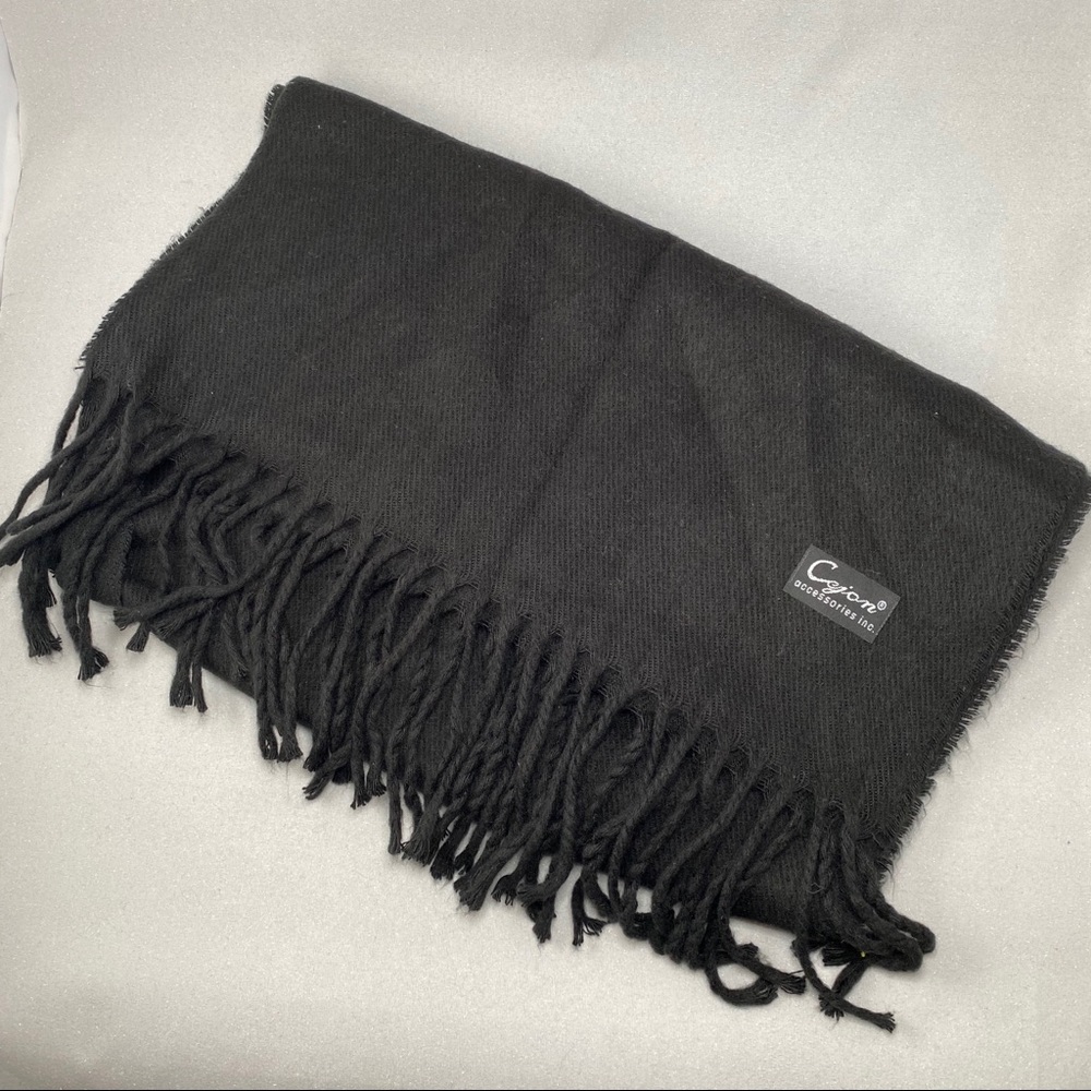 Silky smooth black Italian scarf